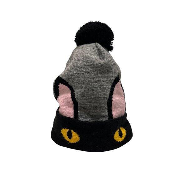 NWOT Adopt Don't Shop PETA Cat Ear Beanie With Pom Pom - Picture 4 of 7